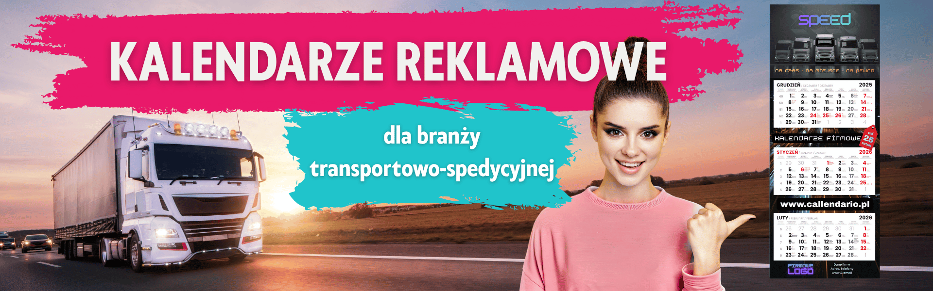Kalendarze reklamowe dla spedycji i transportu