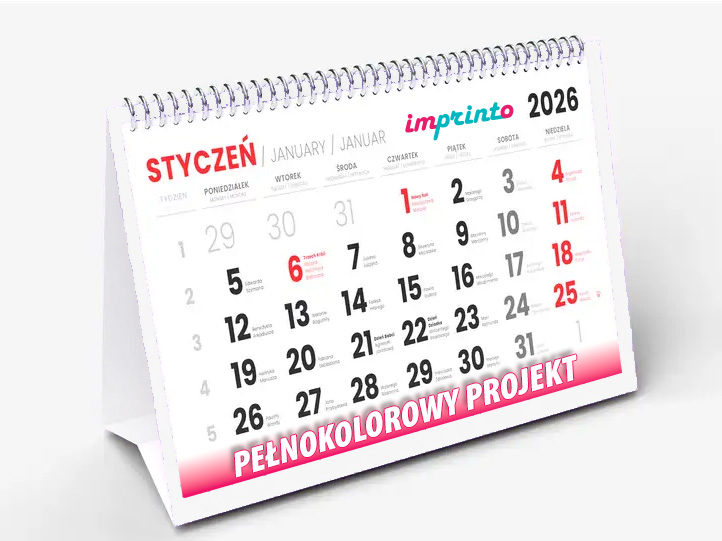 Kalendarze biurkowe Piramidki spiralowane (miesięczne)