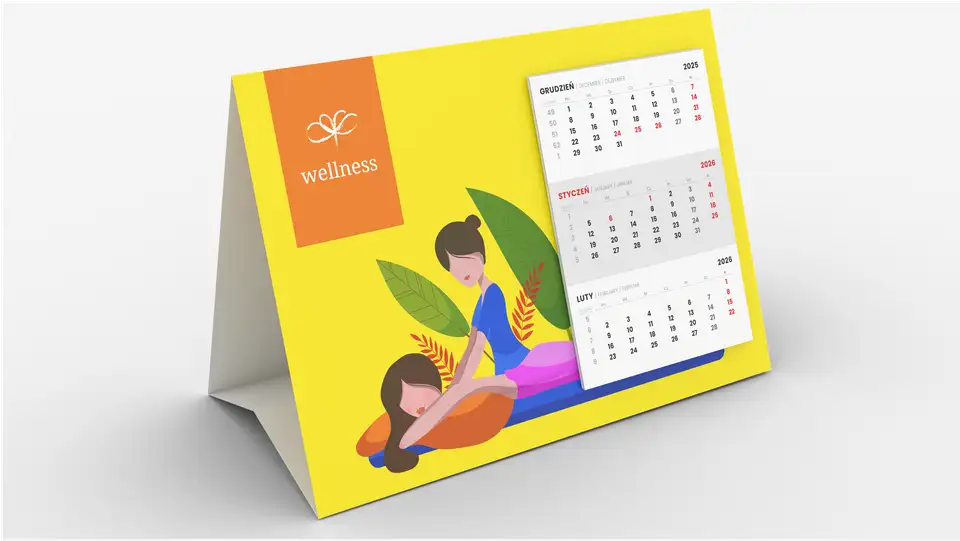 Kalendarze biurkowe Piramidki z klejonym kalendarium