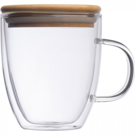 Kubek szklany z pokrywką 350 ml | MC-8153766