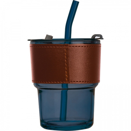 Kubek szklany ze słomką 320 ml | MC-8384444