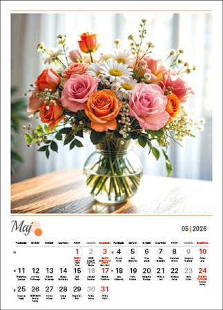 Kalendarz wieloplanszowy STANDARD – Bukiety | J-WP130