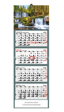 Kalendarz czterodzielny – Wodospad w Karpaczu | J-C 66 BK