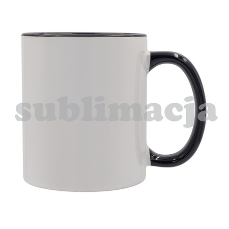 Kubek z z powłoką sublimacyjną Gaeta 330 ml, czarny  | R85319.02
