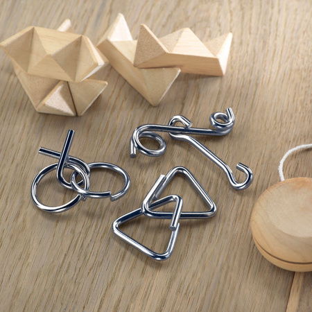 Zestaw 3 metalowych łamigłówek THREENATS | MO-MO9191-13