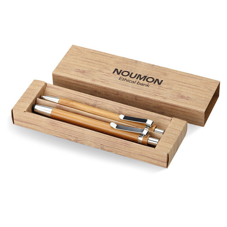 Bambusowy zestaw długopis i o BAMBOOSET | MO-MO8111-40