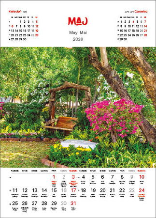 Kalendarz wieloplanszowy STANDARD – Ogrody | J-WP133
