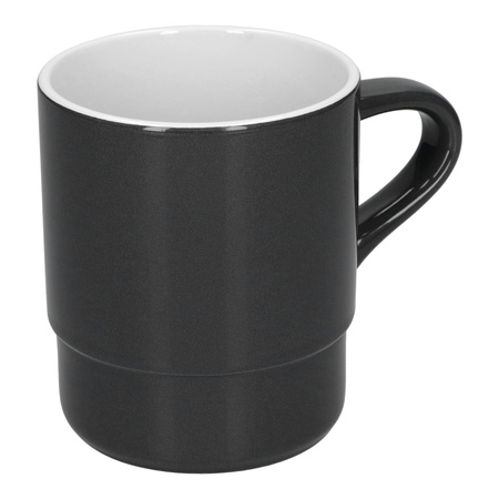 Kubek ceramiczny LILY, szary - 350 ml | PR-6149.34