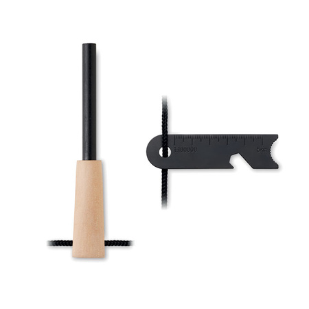 Krzesiwo z rączką z drewna sosnowe FUEGOR | MO-MO2417-40