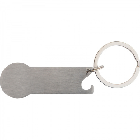 Brelok metalowy otwieracz do butelek z żetonem | MC-9158307