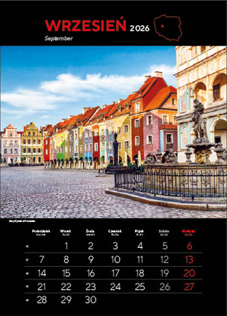 Kalendarz wieloplanszowy STANDARD – Najpiękniejsze miasta Polski | J-WP119