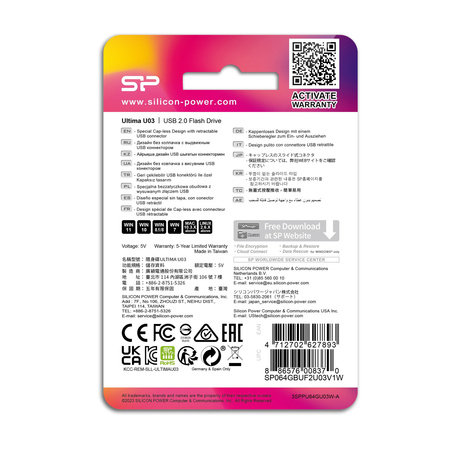 Pendrive Silicon Power Ultima U03 2,0 | EG-EG 812406 64GB