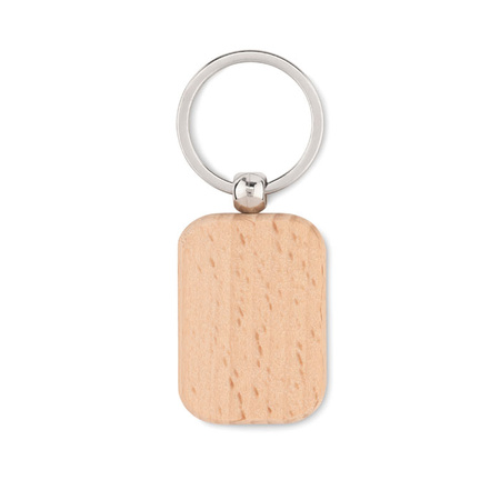 Prostokątny drewniany brelok | MO-MO9774-40