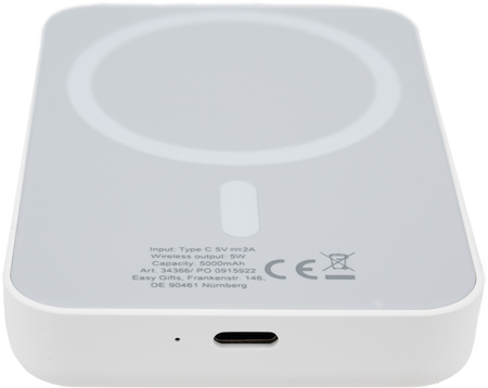 Powerbank 5 000 mAh z ładowarką indukcyjną WELS | EG-436606