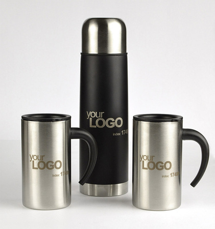 Zestaw upominkowy ACON (Termos 500ml, 2 kubki 260ml) | BC-17499