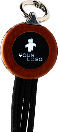 Kabel 4 w 1 z podświetlanym logo w drewnianej obudowie | EG-EG061213