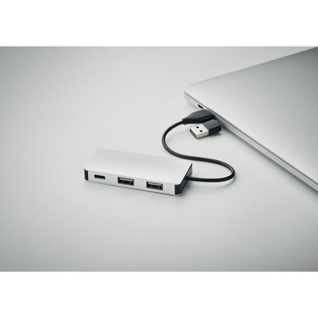 3-portowy hub USB kabel 20cm | MO-MO2142-14