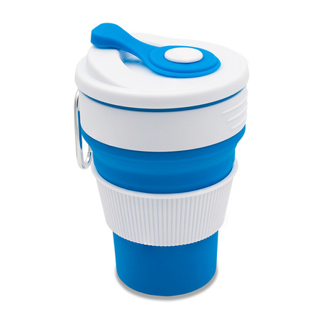 Kubek silikonowy 350 ml Flexi, niebieski  | R08258.04