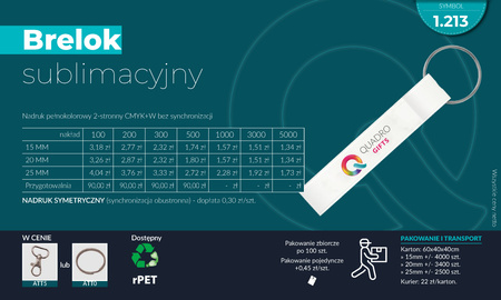 ﻿Krótka smycz sublimacyjna/brelok