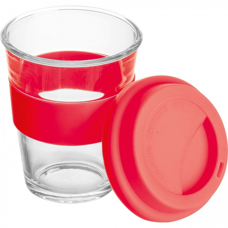 Kubek szklany z pokrywką 300 ml | MC-6257205