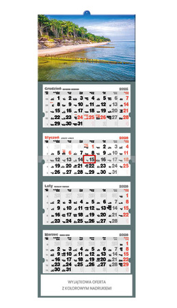 Kalendarz czterodzielny – Bałtyk | J-C 75 BK