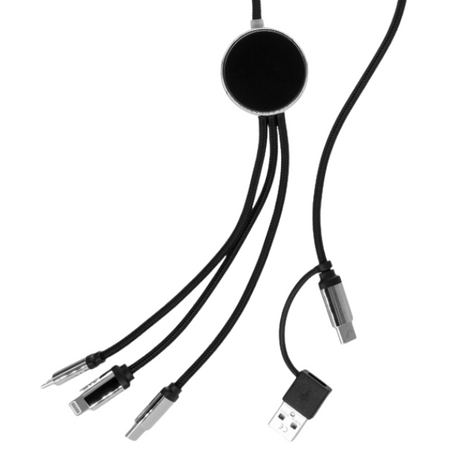 Długi kabel 4W1 z podświetlanym logo | MC-EG0588