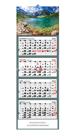 Kalendarz czterodzielny – Morskie Oko | J-C 59 BK