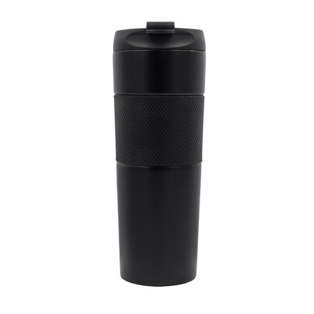Kubek termiczny z french press Aspet 450 ml, czarny  | R08191.02