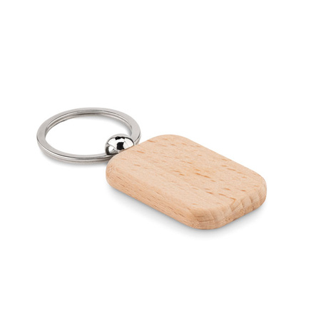 Prostokątny drewniany brelok | MO-MO9774-40