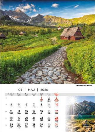Kalendarz wieloplanszowy STANDARD – Tatry | J-WP121