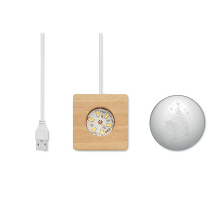 Świąteczna szklana kula LED SANTA LIGHT | MO-CX1541-40