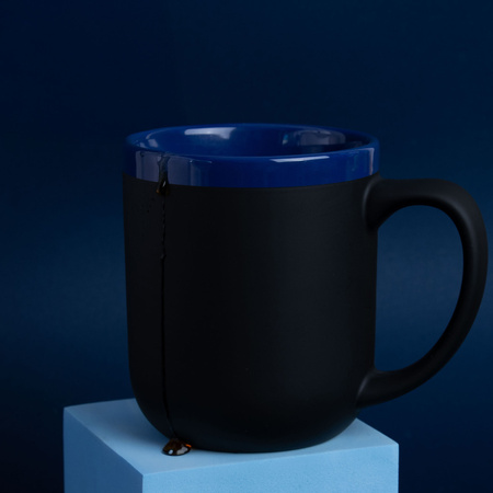 Kubek ceramiczny soft-touch ALEX, szary - 500 ml | PR-6147.20