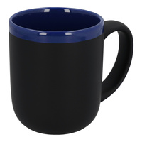 Kubek ceramiczny soft-touch ALEX, niebieski - 500 ml | PR-6147.03