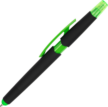 Długopis plastikowy z zakreślaczem touch pen | MC-1096529