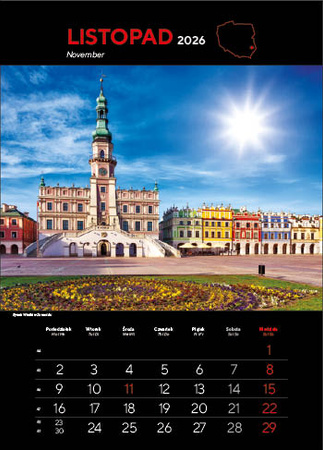 Kalendarz wieloplanszowy STANDARD – Najpiękniejsze miasta Polski | J-WP119