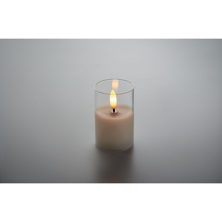 Świeca woskowa LED w szkle | MO-MO2365-06