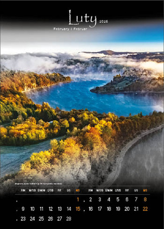 Kalendarz wieloplanszowy STANDARD – Tajemnicze Bieszczady | J-WP 127