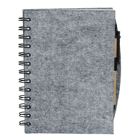 Notes z filcu Felt Now, szary | R08612