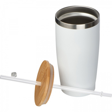 Kubek termiczny ze słomką 500 ml | MC-8396706