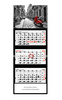 Kalendarz trójdzielny STANDARD – Black & red | J-T 55 BK