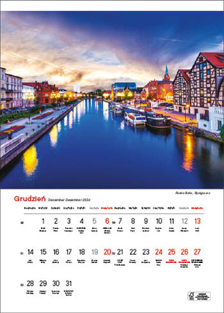 Kalendarz wieloplanszowy STANDARD – Najpiękniejsze rzeki Polski | J-WP 123