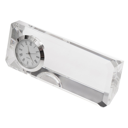 Kryształowy przycisk do papieru z zegarem Cristalino | RD-R22186.00