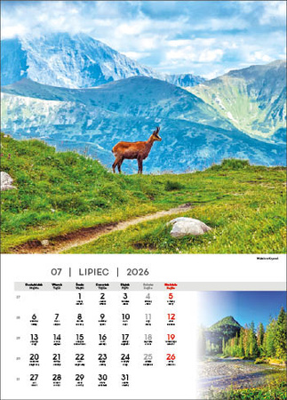 Kalendarz wieloplanszowy STANDARD – Tatry | J-WP121