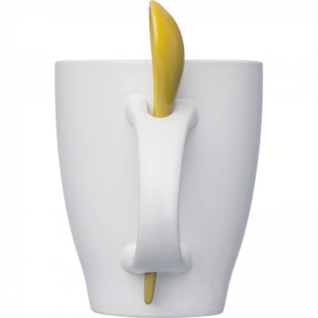 Kubek ceramiczny z łyżeczką 250 ml | MC-8509508