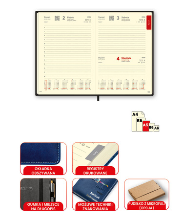 A5 Dzienny DUO - registry drukowane | J-KD 256