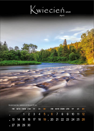 Kalendarz wieloplanszowy STANDARD – Tajemnicze Bieszczady | J-WP127