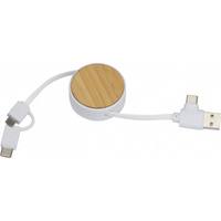 Kabel do ładowania bambusowy GRONINGEN | EG-319913