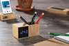 Zegar z przybornikiem na biurko BAMBOO | BC-03089