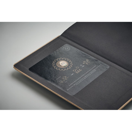 Zeszyt A5 z recyklingu GROW | MO-MO6689-13