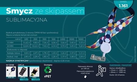 Smycz drukowana ze skipassem